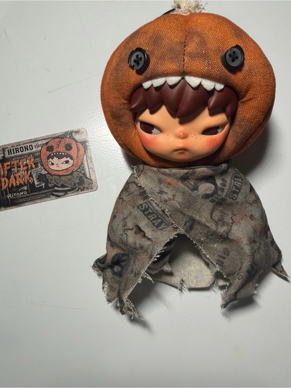 Hirono After Dark Pumpkin-Hooded Collectible Doll - Orange